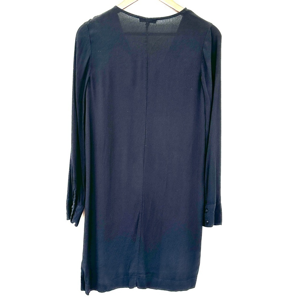 Madewell shift dress with v-neck & long sleeves, knee  length, loose fitting - Picture 6 of 9